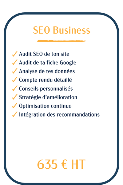 Accompagnement SEO Business Offre SEO Business